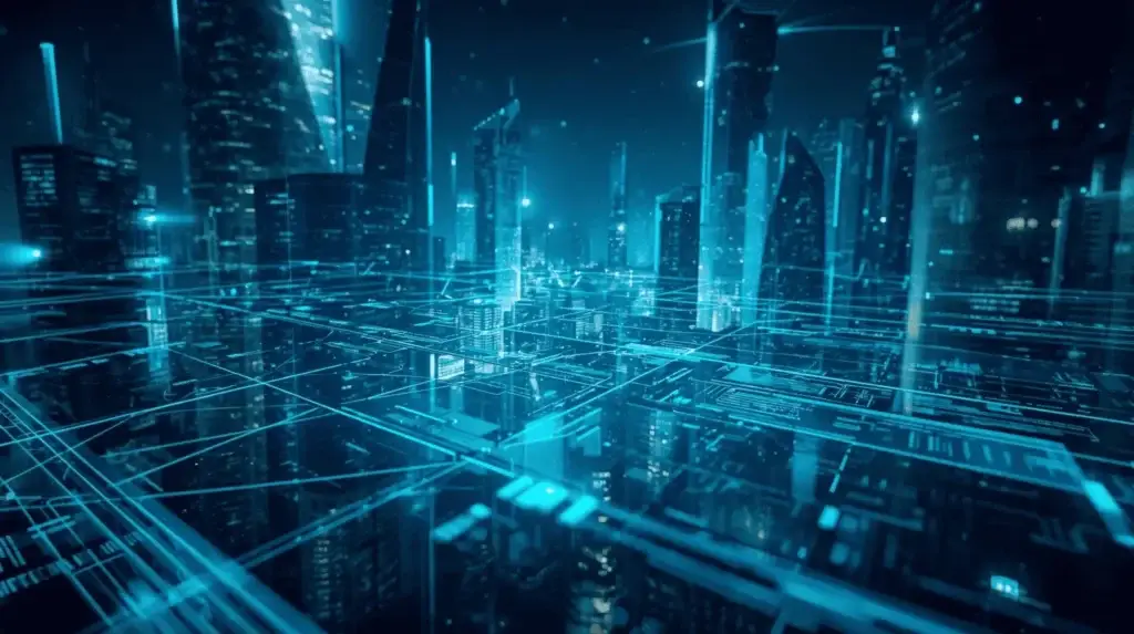 Futuristic city background